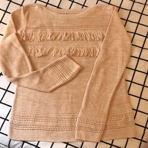 Soft 100% Cotton Fringe Detail Sweater